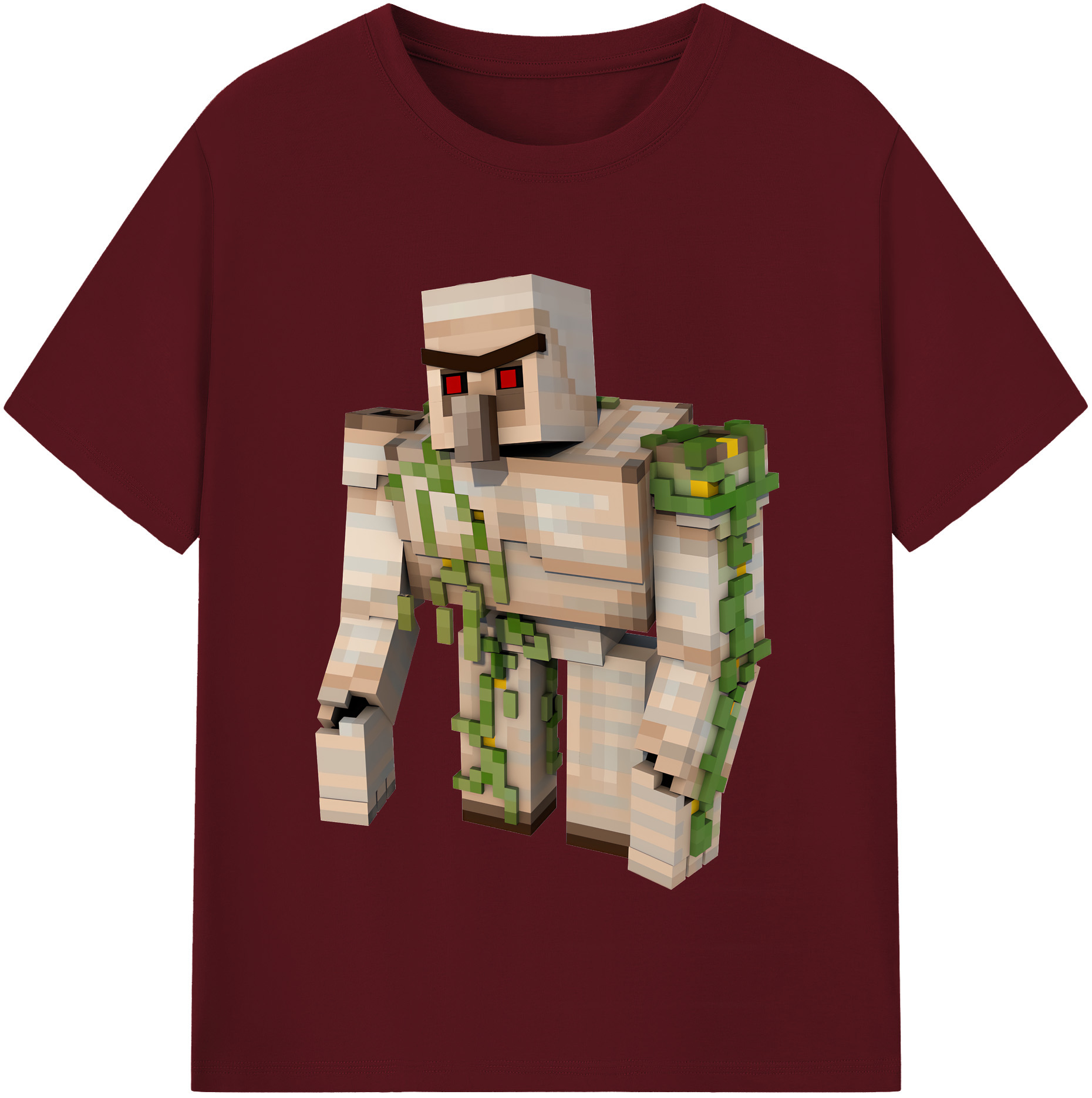 （画像用） マインクラフト ブロックの世界 Minecraft MC Block world 綿100％半袖Tシャツ（フロントプリント）